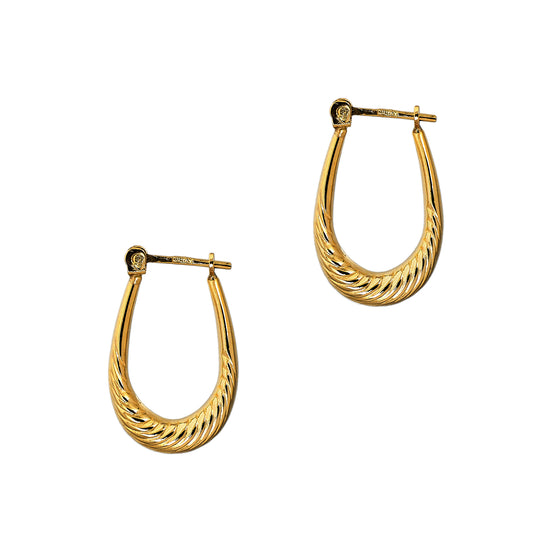 Pre-Owned 9ct Gold Small Horseshoe Creole Earrings