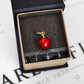 Pre-Owned 9ct Gold Red Enamel Apple Charm