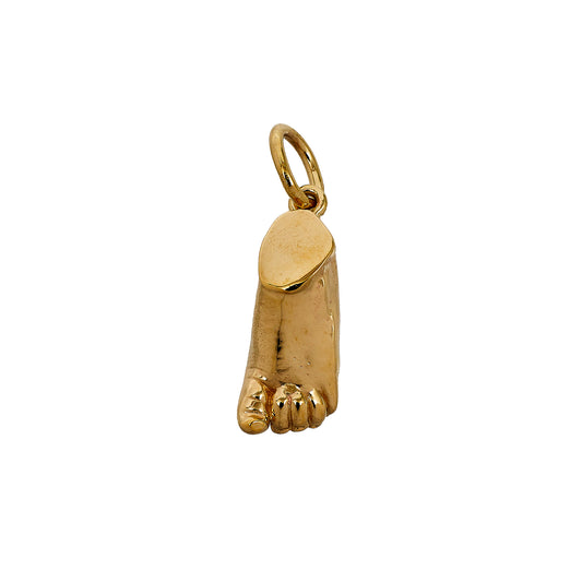 Pre-Owned 9ct Gold Baby Foot Charm