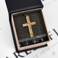 Pre-Owned 9ct Gold Swirl Pattern Cross Pendant