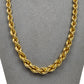 Pre-Owned 18ct Gold Graduated Rope Chain Necklace