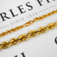 Pre-Owned 18ct Gold Graduated Rope Chain Necklace