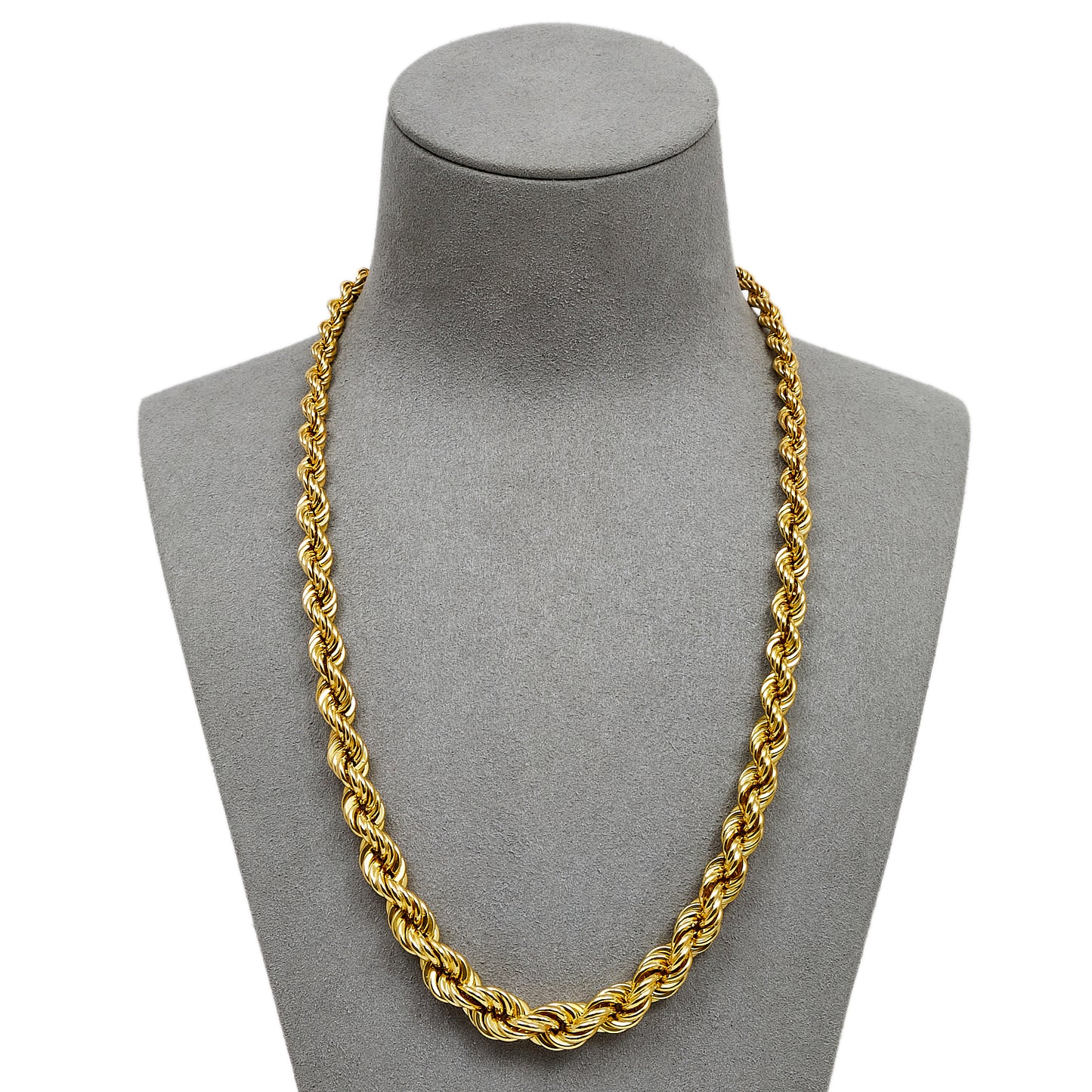 Pre-Owned 18ct Gold Graduated Rope Chain Necklace