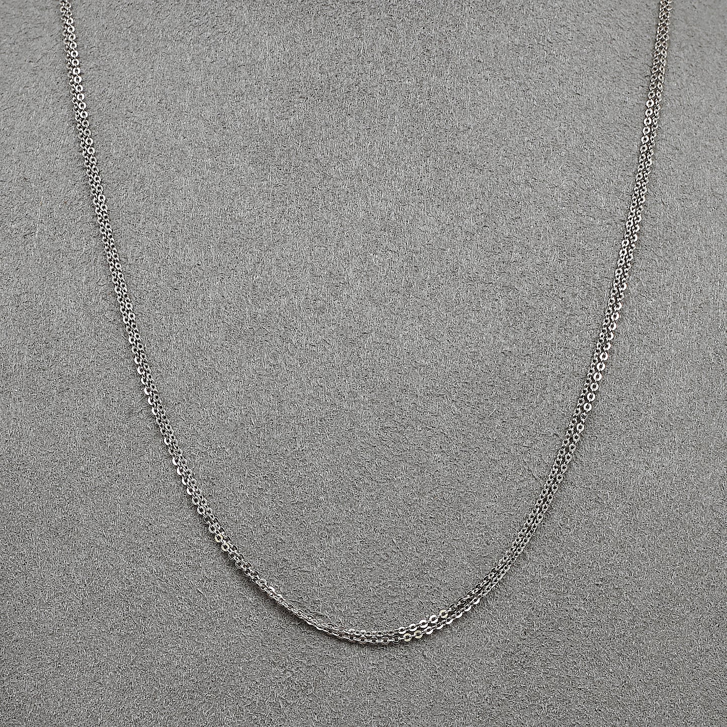 Pre-Owned 18ct White Gold 2 Row Trace Chain Necklace