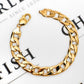 Pre-Owned 9ct Gold 11mm Curb Bracelet 8.5 inches