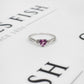 Pre-Owned 9ct White Gold Pink Sapphire & Diamond Heart Ring