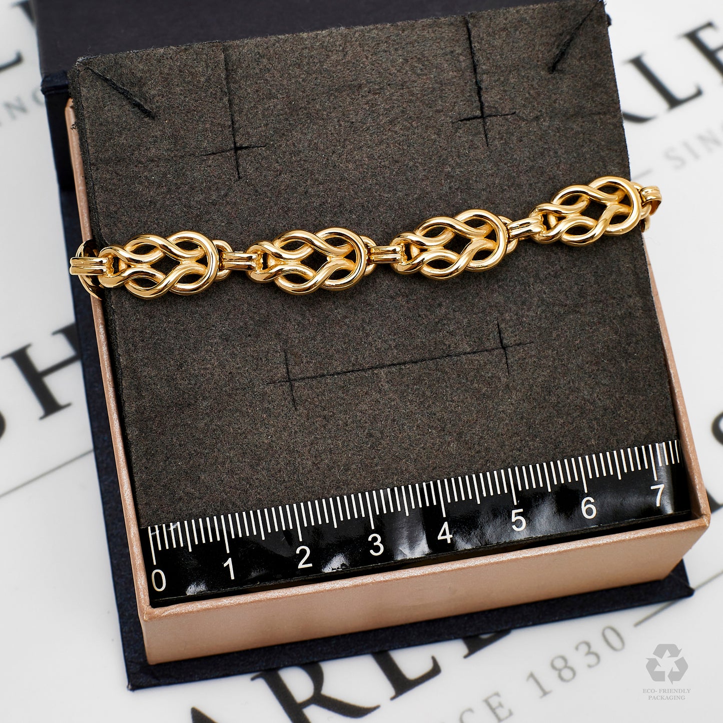 Pre-Owned 9ct Gold Noose Link Bracelet