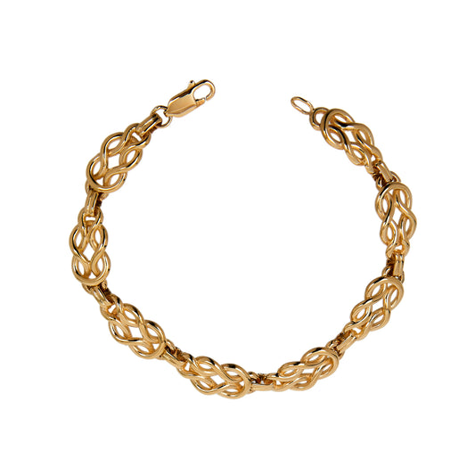 Pre-Owned 9ct Gold Noose Link Bracelet