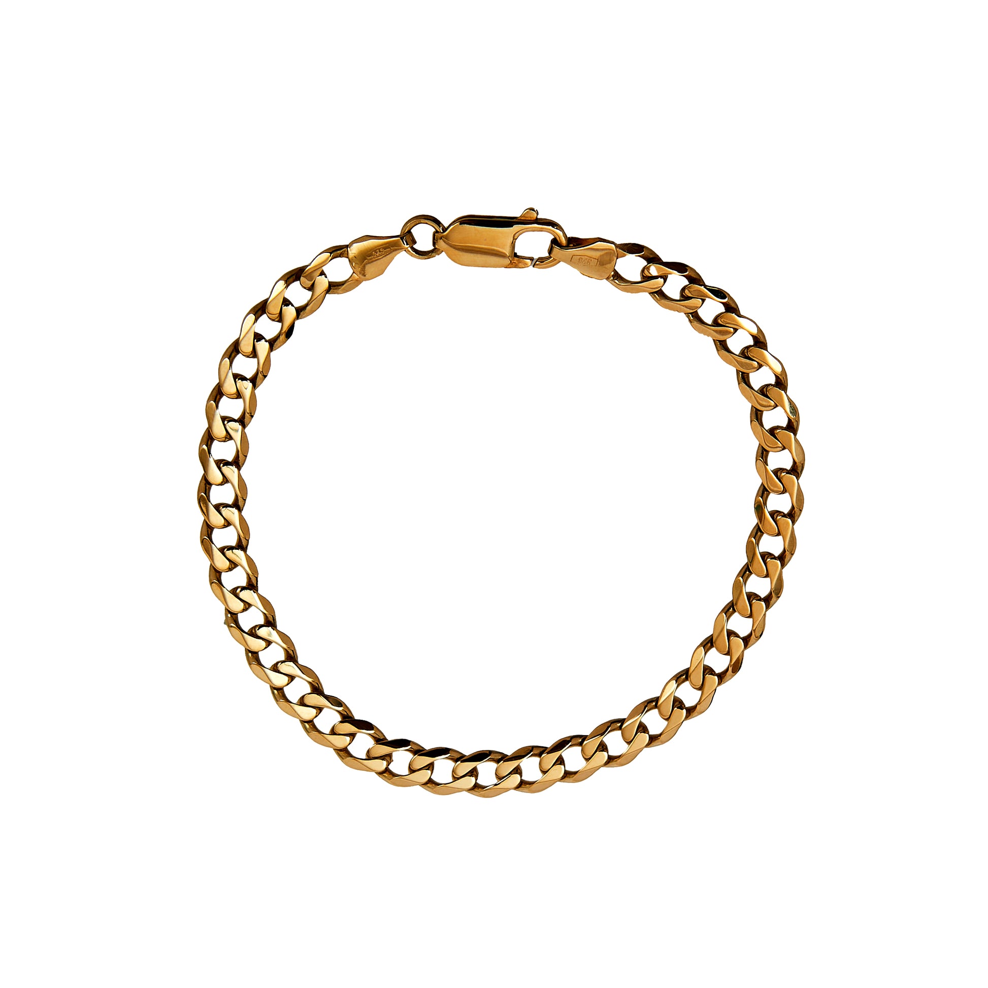 Pre-Owned 9ct Gold 5mm Curb Bracelet 7 Inch