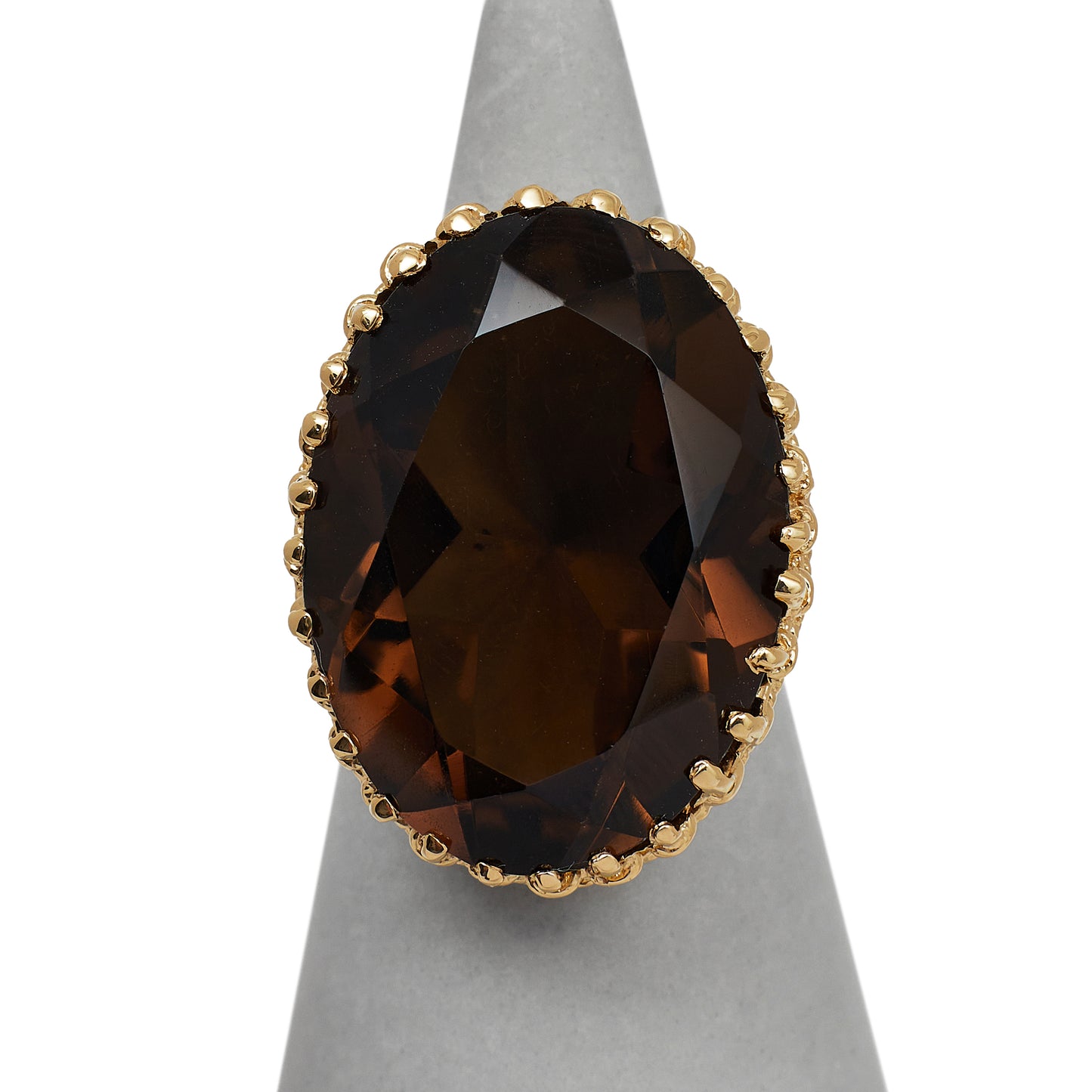 Pre-Owned 9ct Gold Smokey Quartz Cocktail Ring