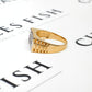 Pre-Owned Gold & CZ Watch Link Rectangle Signet Ring
