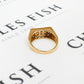 Pre-Owned Gold & CZ Watch Link Rectangle Signet Ring