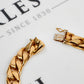 Pre-Owned 9ct Gold 10mm Curb Bracelet 8 Inch