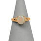 Pre-Owned 9ct Gold Opal & White Topaz Ring