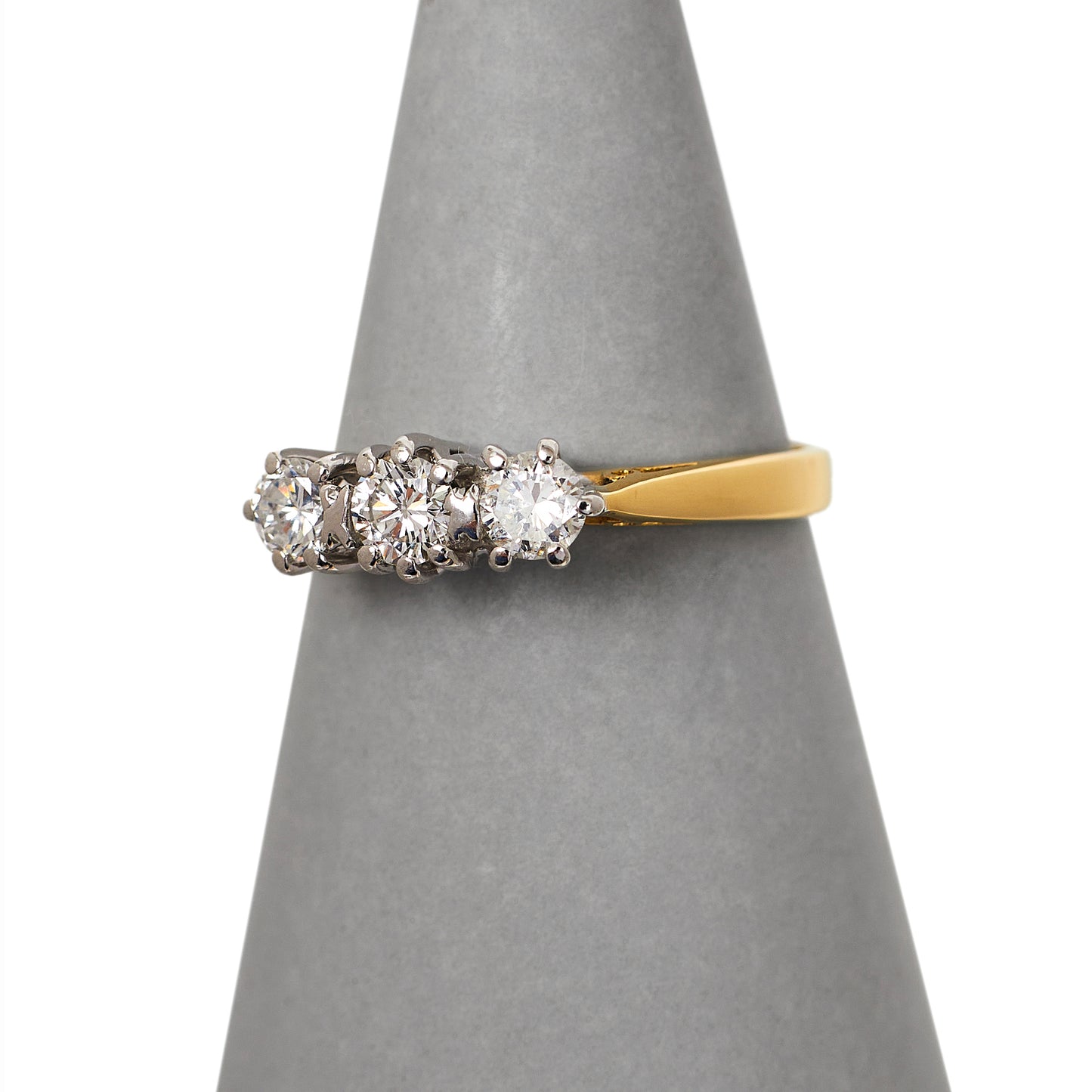 Pre-Owned 18ct Gold 0.50ct Diamond Trinity Ring