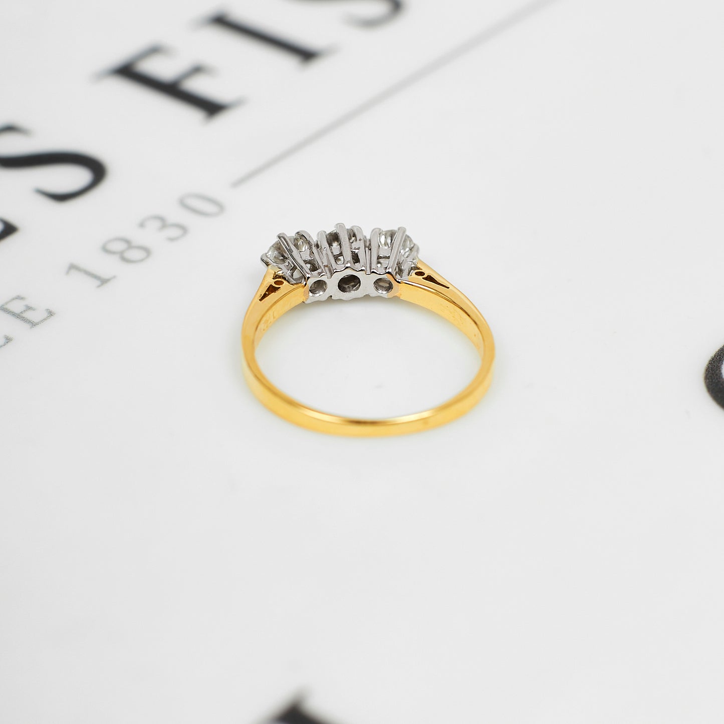 Pre-Owned 18ct Gold 0.50ct Diamond Trinity Ring