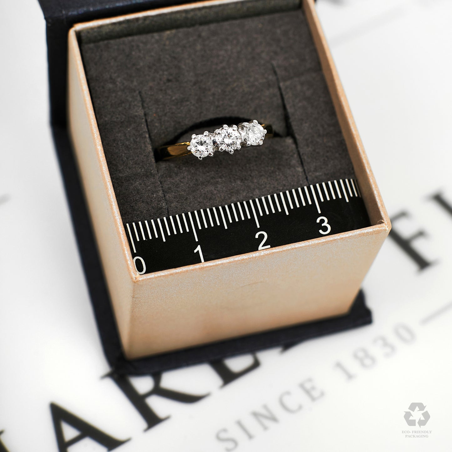 Pre-Owned 18ct Gold 0.50ct Diamond Trinity Ring