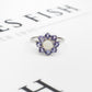 Pre-Owned 9ct White Gold Opal & Tanzanite Cluster Ring