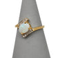 Pre-Owned 9ct Gold Opal & Diamond Crossover Ring



