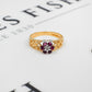 Pre-Owned 9ct Gold Ruby & Diamond Flower Ring