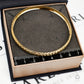 Pre-Owned 9ct Gold Star Patterned Bangle Bracelet