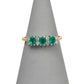 Pre-Owned 18ct Gold Emerald & Diamond Ring