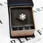 Pre-Owned 9ct Gold CZ Cluster Flower Ring