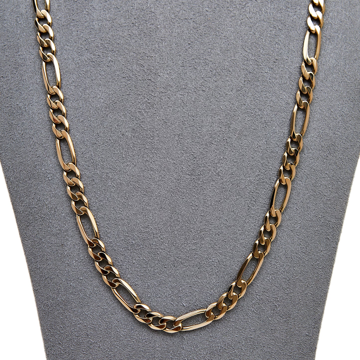 Pre-Owned 9ct Gold Figaro Chain Necklace 22 inch