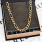 Pre-Owned 9ct Gold Figaro Chain Necklace 22 inch