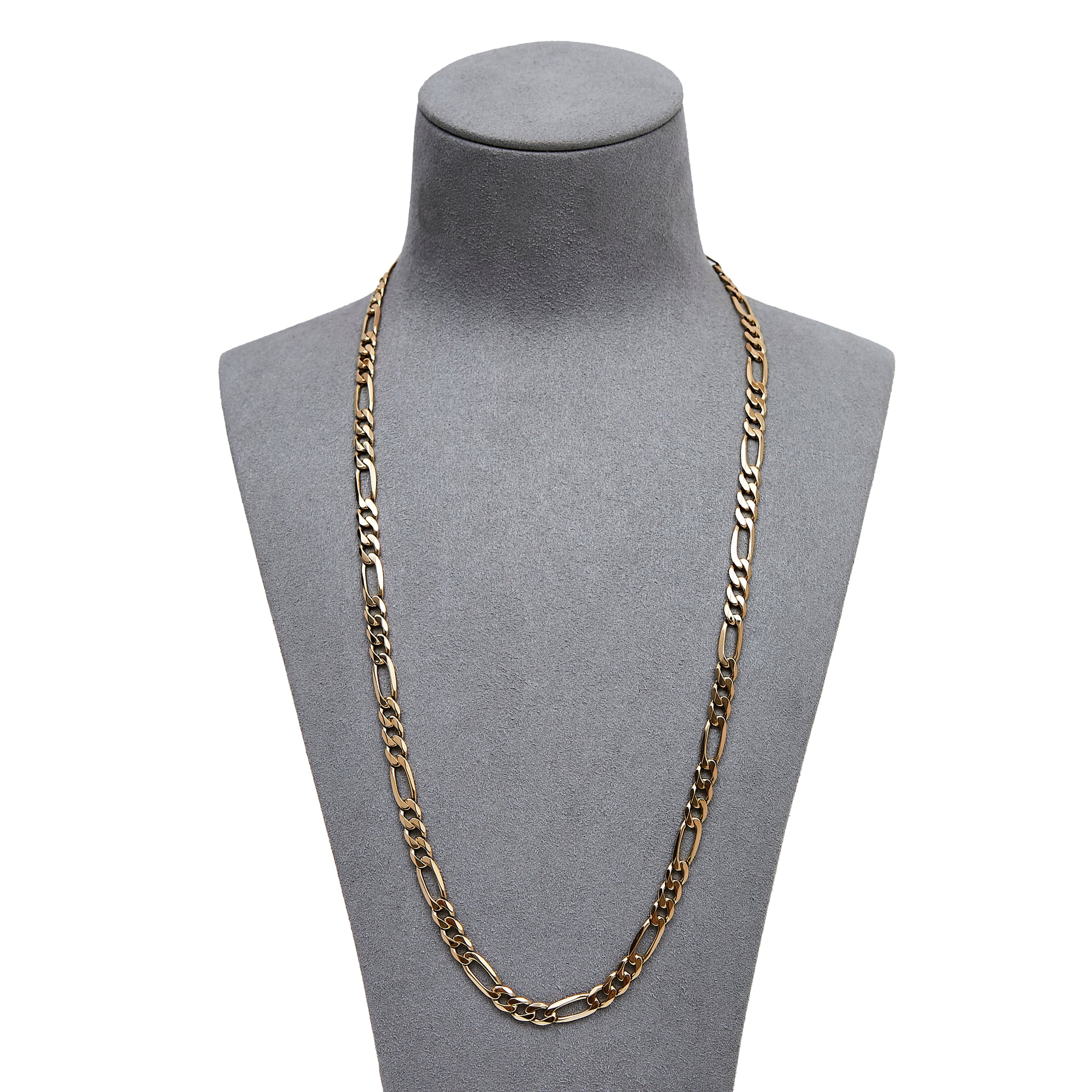 Pre-Owned 9ct Gold Figaro Chain Necklace 22 inch