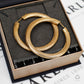 Pre-Owned 9ct Gold Twist Hoop Earrings 50mm