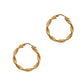 Pre-Owned 9ct Gold Hollow Twist Creole Hoop Earrings