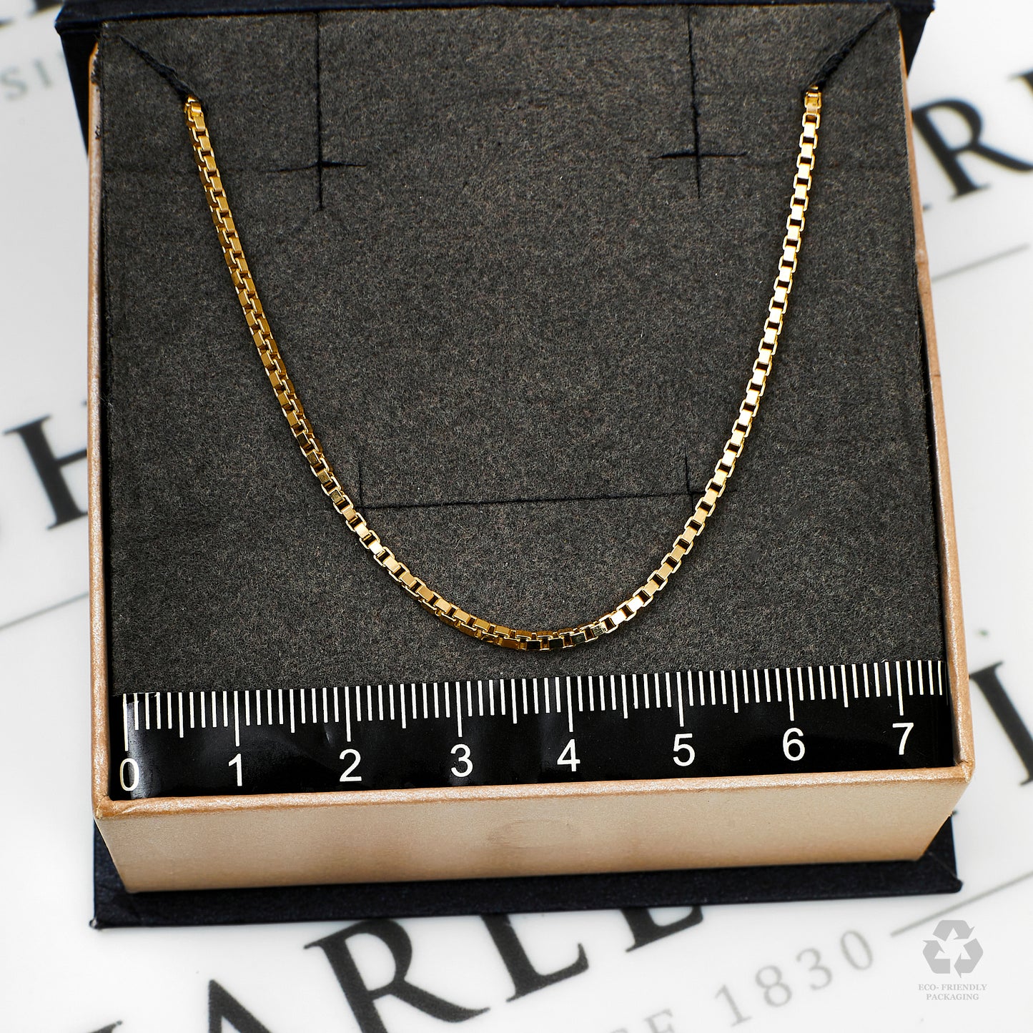 Pre-Owned 9ct Gold Box Link Chain Necklace