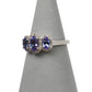 Pre-Owned 9ct White Gold Tanzanite & Diamond Trinity Ring 