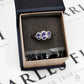 Pre-Owned 9ct White Gold Tanzanite & Diamond Trinity Ring