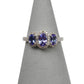 Pre-Owned 9ct White Gold Tanzanite & Diamond Trinity Ring