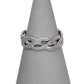 Pre-Owned 9ct White Gold Twist Band Ring | Size M