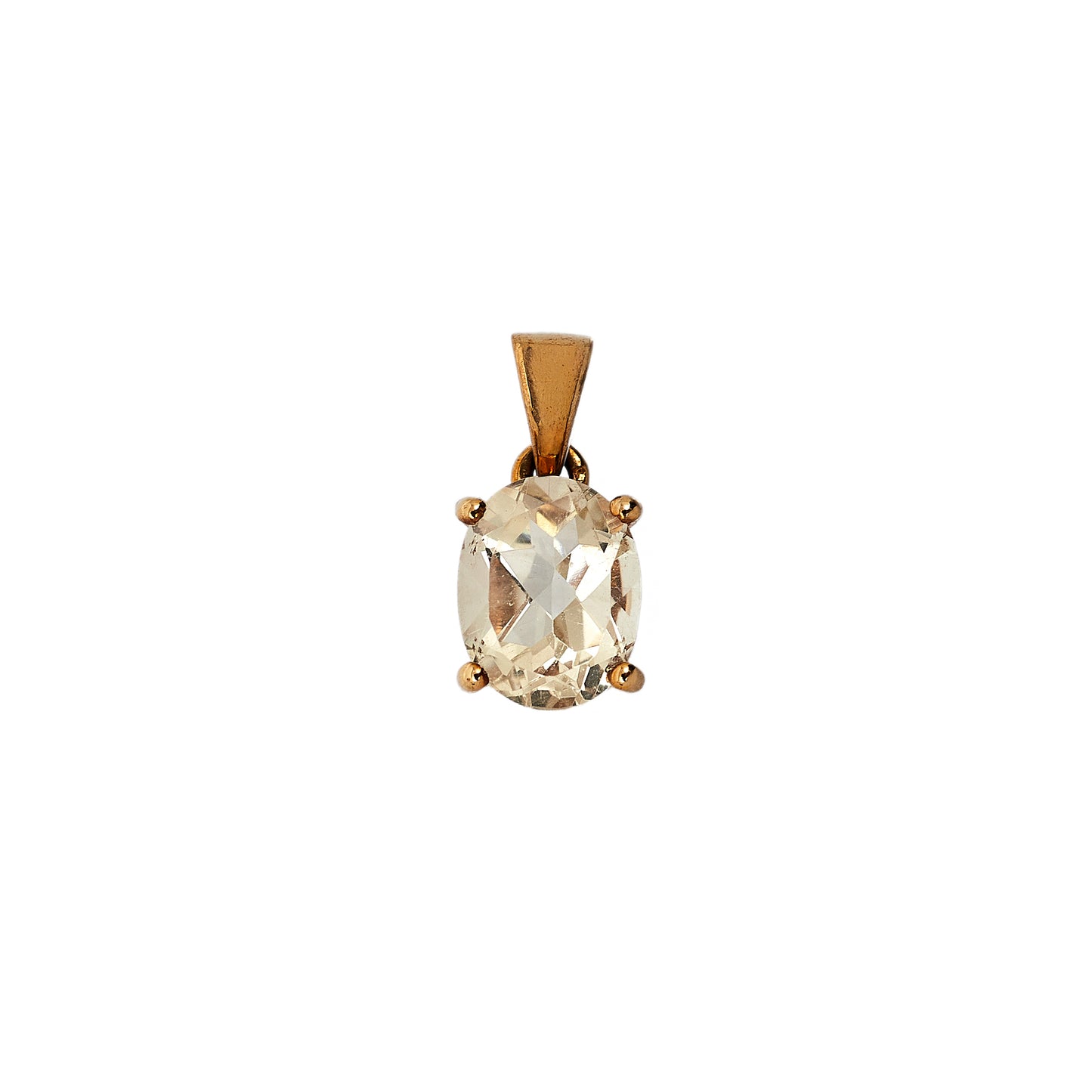 Pre-Owned 9ct Gold Oval Labradorite Pendant 