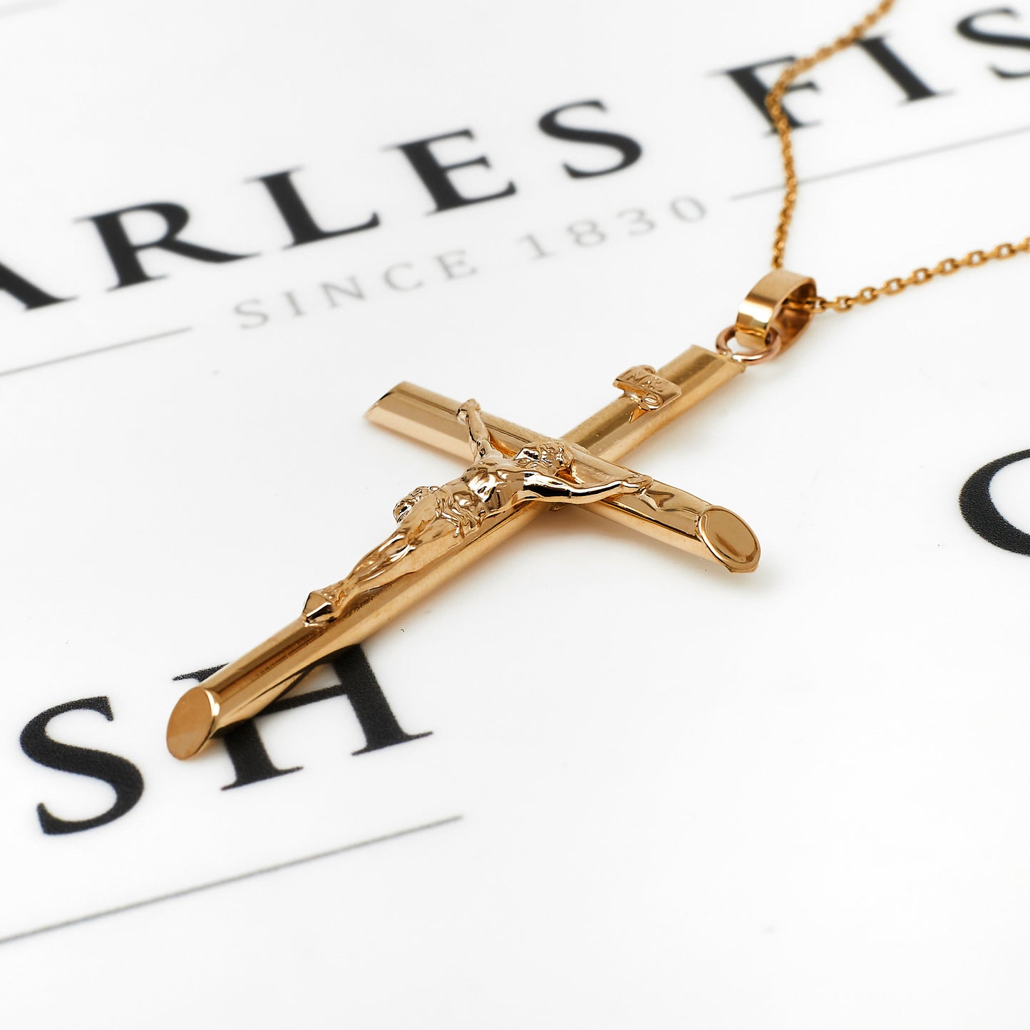 Pre-Owned 9ct Yellow Gold Crucifix Pendant