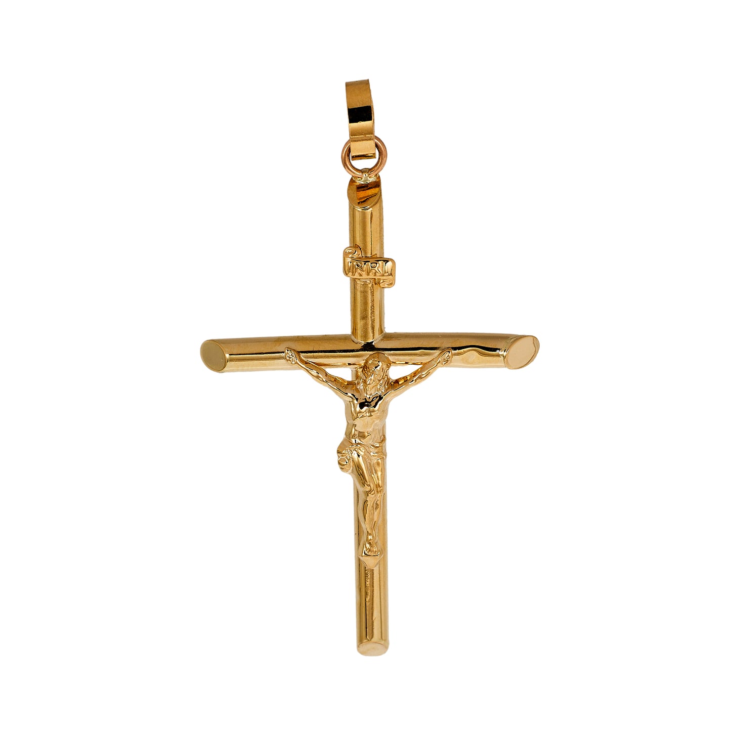 Pre-Owned 9ct Yellow Gold Crucifix Pendant 