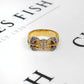 Pre-Owned 9ct CZ Gold Double Buckle Ring