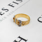 Pre-Owned 9ct CZ Gold Double Buckle Ring