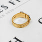 Pre-Owned 9ct CZ Gold Double Buckle Ring