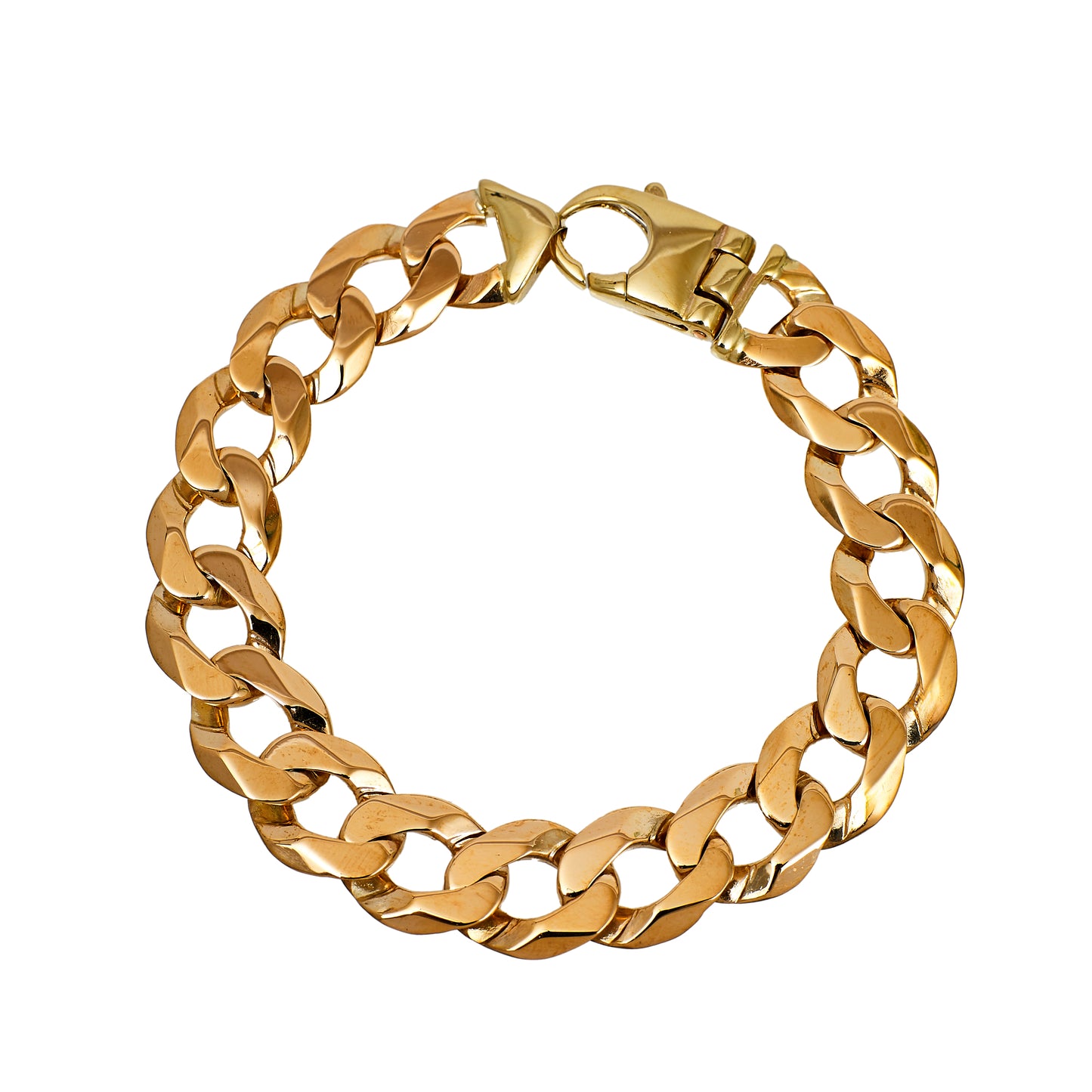 Pre-Owned 9ct Gold Curb Chain Bracelet 10 Inch