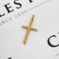 Pre-Owned 9ct Gold Twist Design Cross Pendant