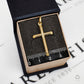 Pre-Owned 9ct Gold Twist Design Cross Pendant