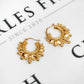 Pre-Owned 9ct Gold Fancy Design Creole Earrings