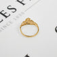 Pre-Owned 9ct Gold CZ Claddagh Ring