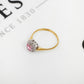 Pre-Owned 9ct Gold Pink Heart CZ Cluster Ring