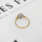 Pre-Owned 9ct Gold Pink Heart CZ Cluster Ring